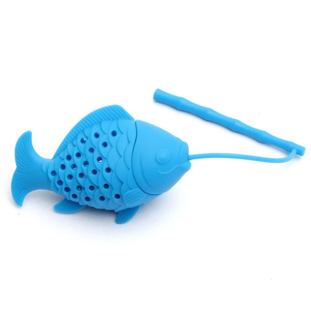 

Kawaii Cute Fish Shape Tea Strainer Silicone Interesting Tea Infuser Filter Teapot For Tea Coffee Drinkware