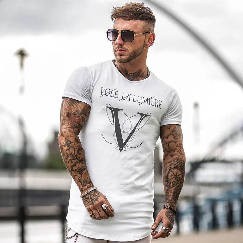 Brand T-Shirts 2019 Summer Sporting T-shirt Men Short sleeve Fitness T shirt Men's printing gyms Bodybuilding T-shirt Tee Brand T-Shirts 2019 Summer Sporting T-shirt Men Short sleeve Fitness T shirt Men's printing gyms Bodybuilding T-shirt Tee