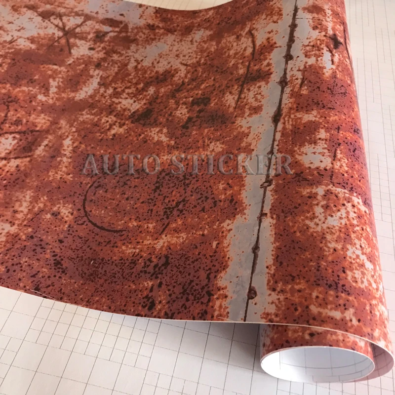 red rust vinyl car wraps 4