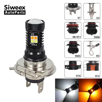 

1 Pcs H1 H3 H4 H7 H8 H11 9005 9006 H15 H16 High Power 3030 16 SMD LED Car Fog Light Headlight 12V DC White Yellow