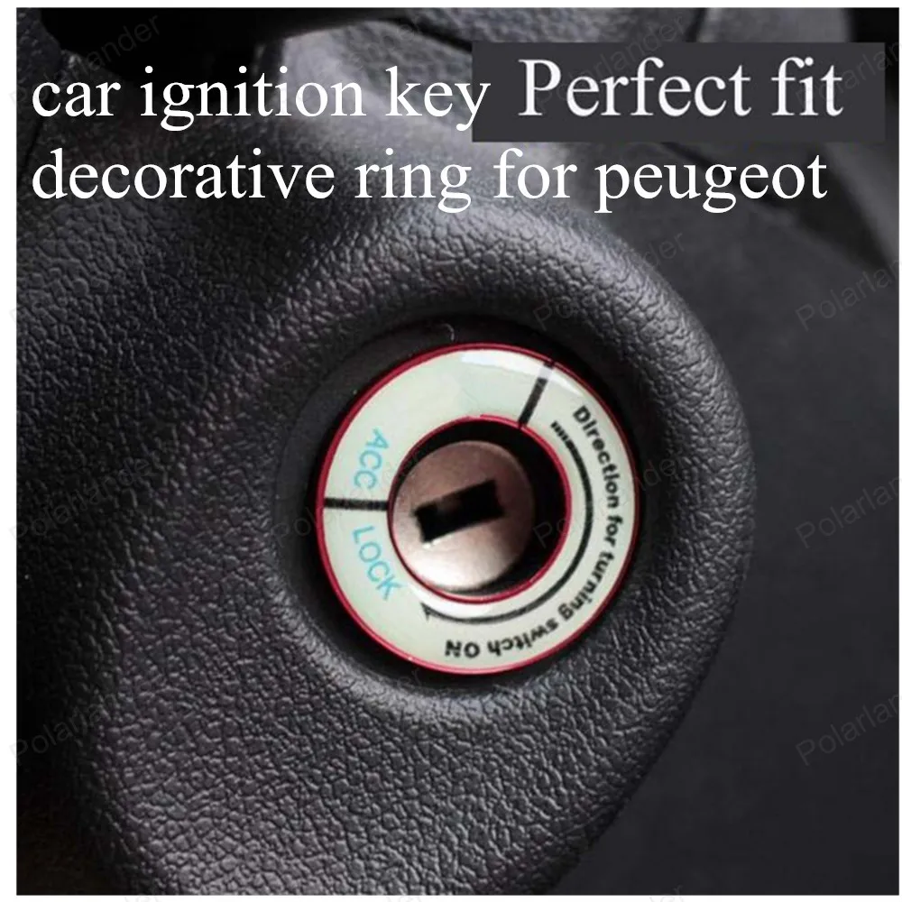 Car Ignition Key Decoration Ring For P eugeot Switch Cover Circle