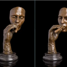 Bi003730 Арт-Деко Скульптуры Человек Некурящих Творческий Бронзовая Статуя Подпись