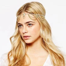 2017 Топ Моды Новое Прибытие Модные Украшения Для Волос Мода Индийский Boho Глава Сеть Перл Платье Головной Убор Для Женщин Ювелирные Изделия
