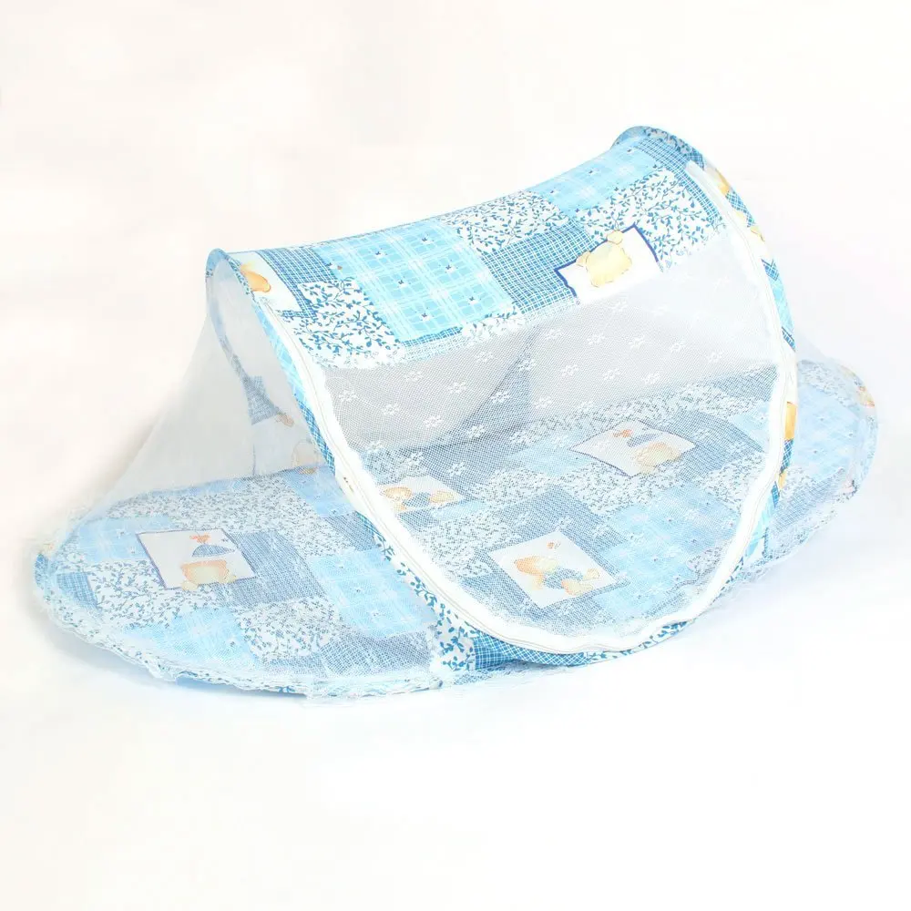 Портативная детская кроватка Складная москитная сетка Подушка Матрас летняя для младенцев малышей от комаров, из полиэфира сетка для кроватки синяя сетка