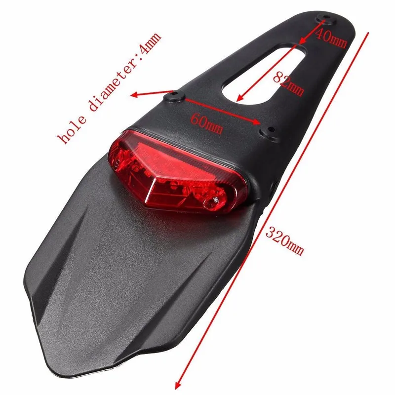 LED Brake & Rear Tail Light Fender For Motorbike Enduro Trials Trail Bike DRZ400 7