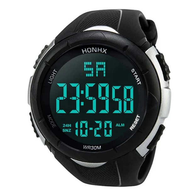 Роскошные спортивные часы для мужчин Аналоговые Цифровые Военные Силиконовые армейские спортивные светодиодный водонепроницаемые наручные часы для мужчин Relogio Masculino для подарков - Цвет: Mens Watch White