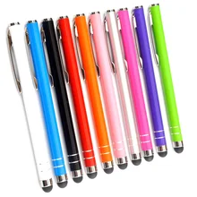 100 шт./лот Универсальный Сенсорный экран металлический стилус для iPad iPhone 8 7 6s samsung Tablet все мобильные телефоны Tablet PC 10 видов цветов