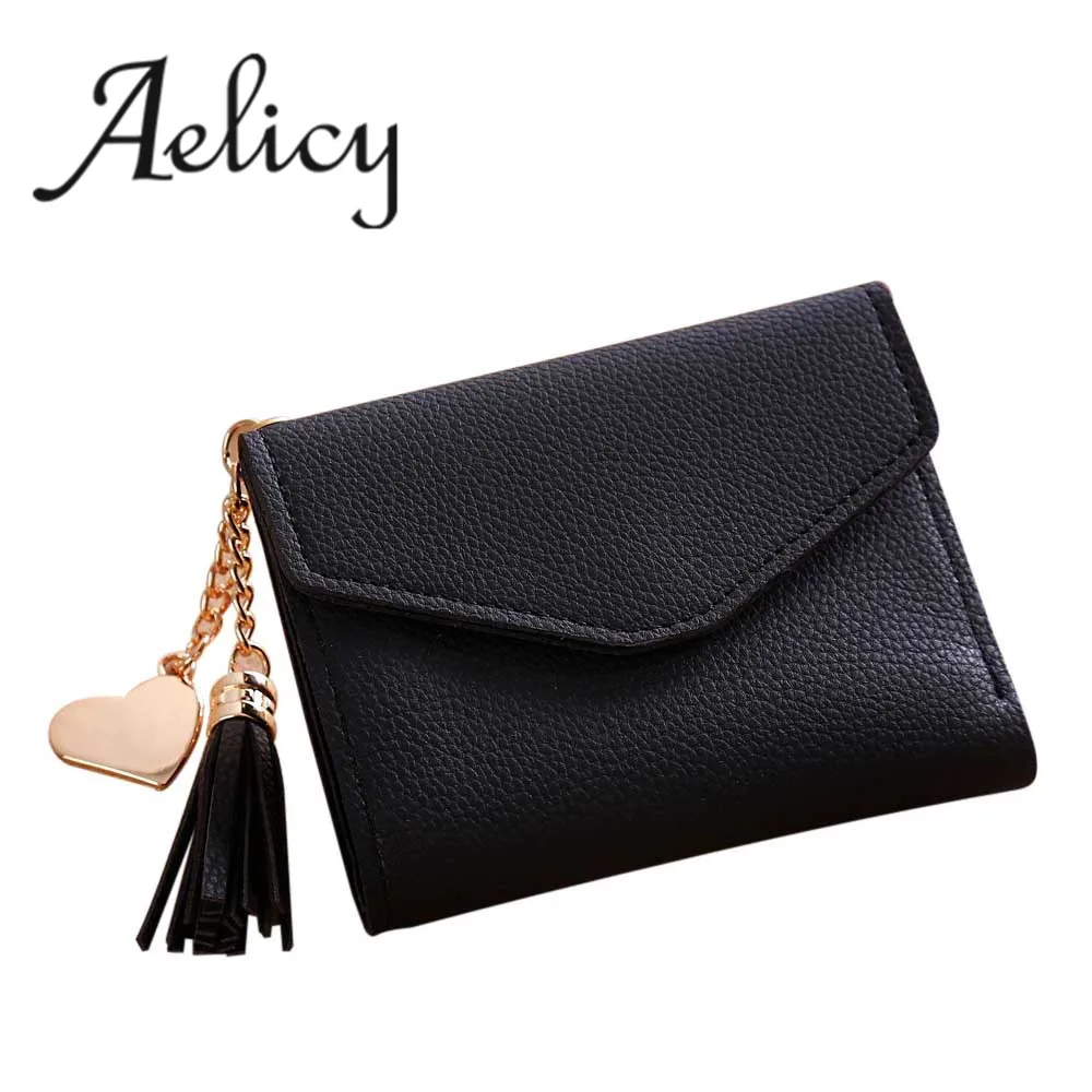 

Aelicy Tassel Coin Purse Fashion Designed Wallet Solid Standard Wallets Portefeuille Femme Carteira Feminina Portemonnee