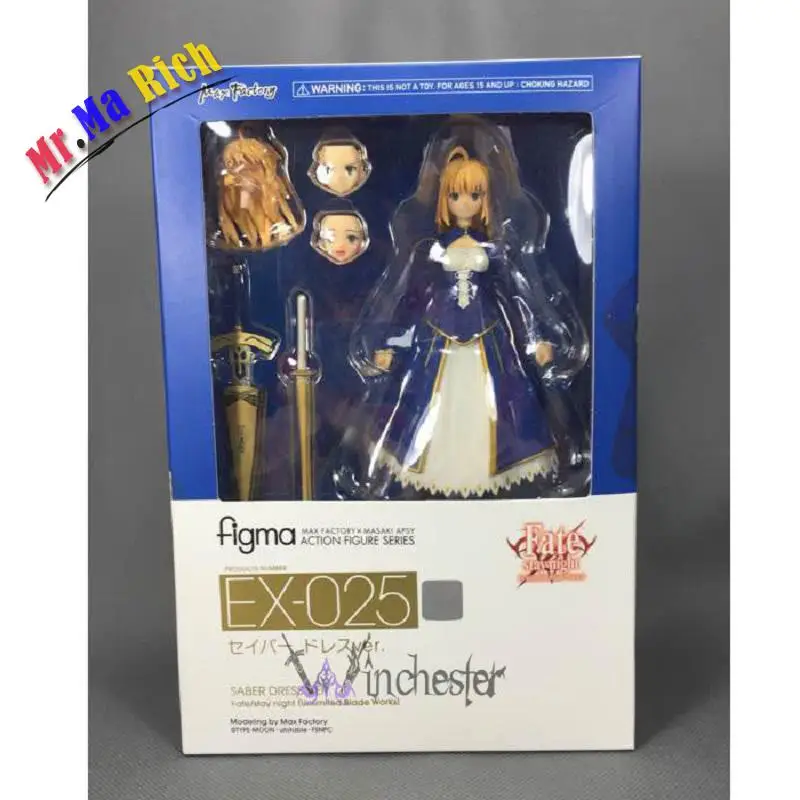 Японское аниме фигурка Fate/stay Night Zero Figma 025 # Saber версия ПВХ 14 см Fate Сэйбер лицо может