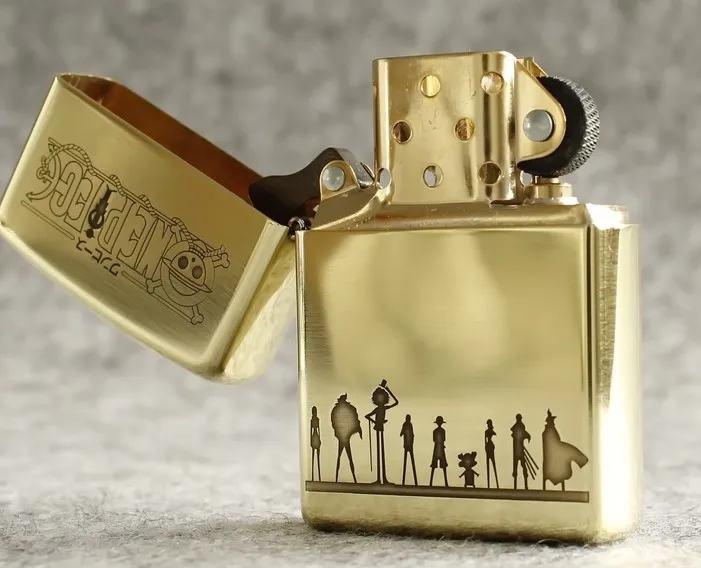 One Piece Luffy Silhouette Lighter Zippo Double Engraved One piece