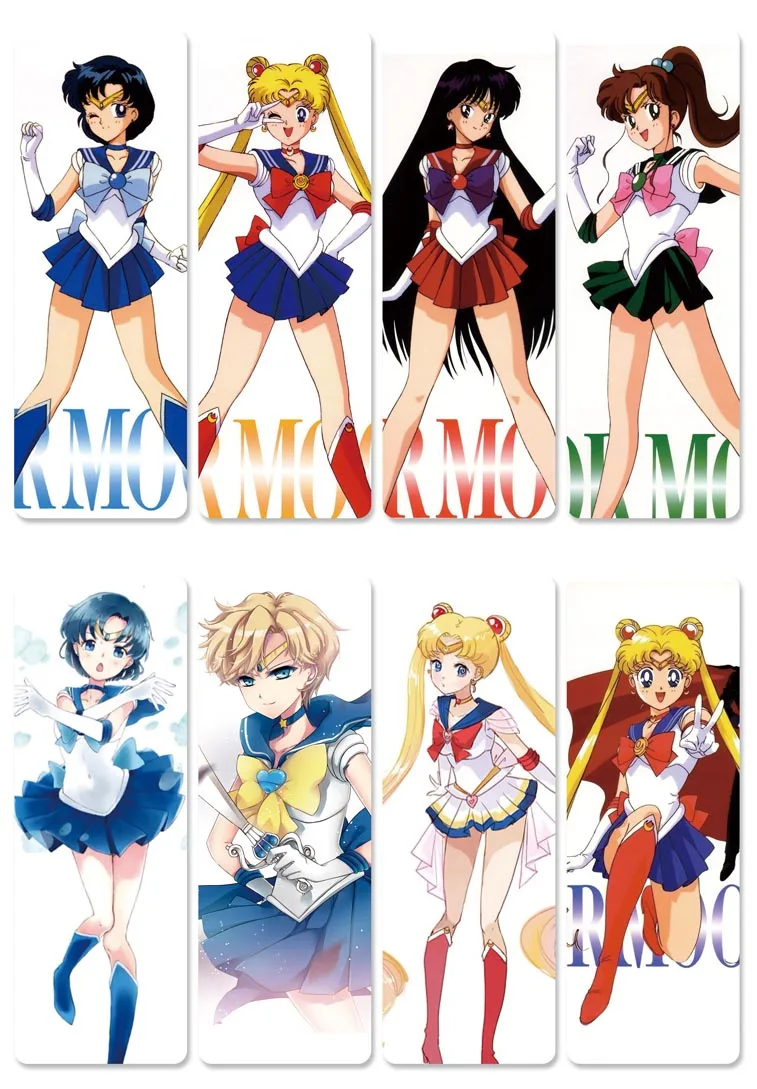 8 шт./компл. ACG Sailor Moon Аниме закладки из полихлорвинила для подарочной сумки 3D красочной печати с Сейлор Мун/Меркурий/луна