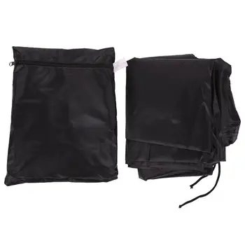 

LBER BBQ Tarpaulin Tarpaulin Cover Waterproof Thick Anti-UV Dustproof Anti-Moisture Polyester with Storage Bag Black (145 x 61