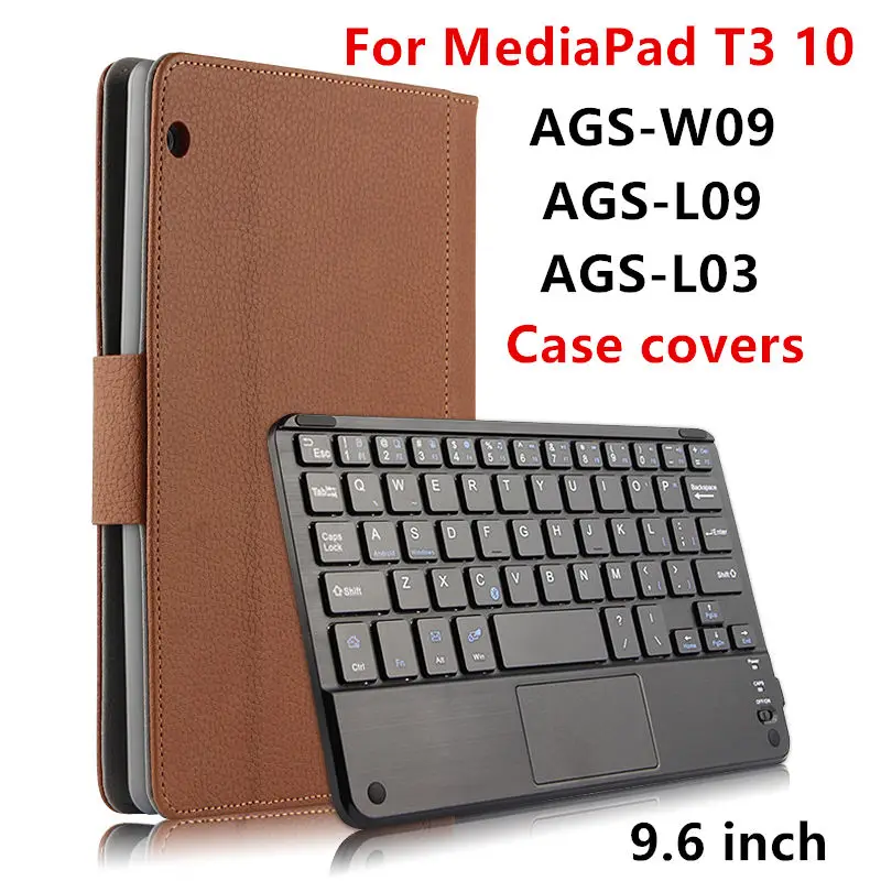 Case For Huawei MediaPad T3 10 Protective Covers Bluetooth keyboard Protector Leather PU Tablet ags-w09 l09 l03 Cases 9.6 inch