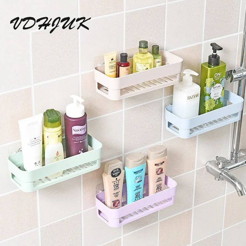 2017 new Seamless Paste Shelf Nordic Restroom Bathroom Shelf Reusable