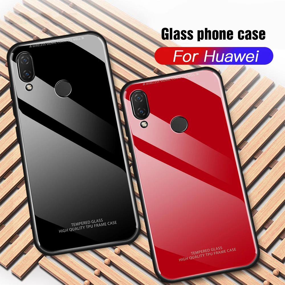 

Protective Cover Phone Case For Huawei P Smart Plus 2019 Y7 Pro Prime 2019 Y5 Y6 Prime 2019 Tempered Glass Case Business Shell
