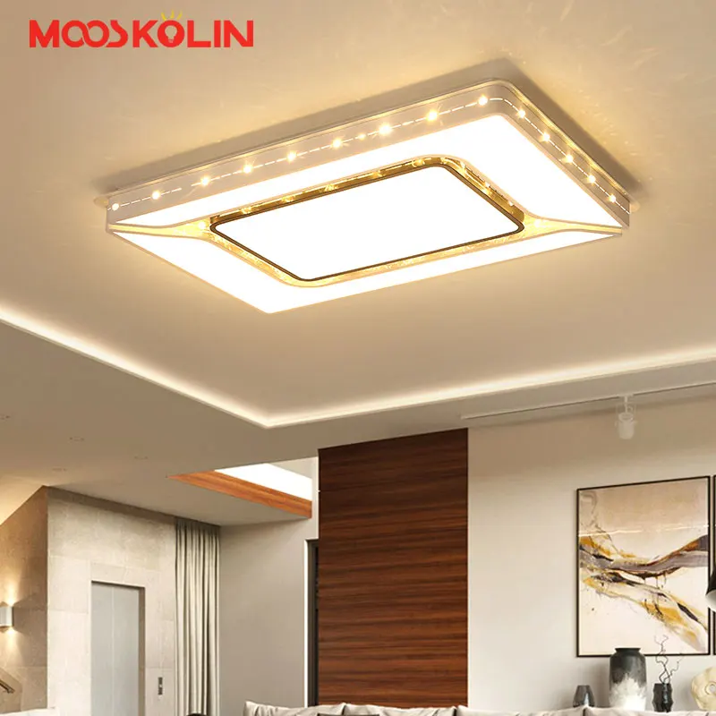 

Rectangle Modern led ceiling lights for living study room bedroom luminarias AC85-265V ceiling lamp fixtures Lamparas De Techo