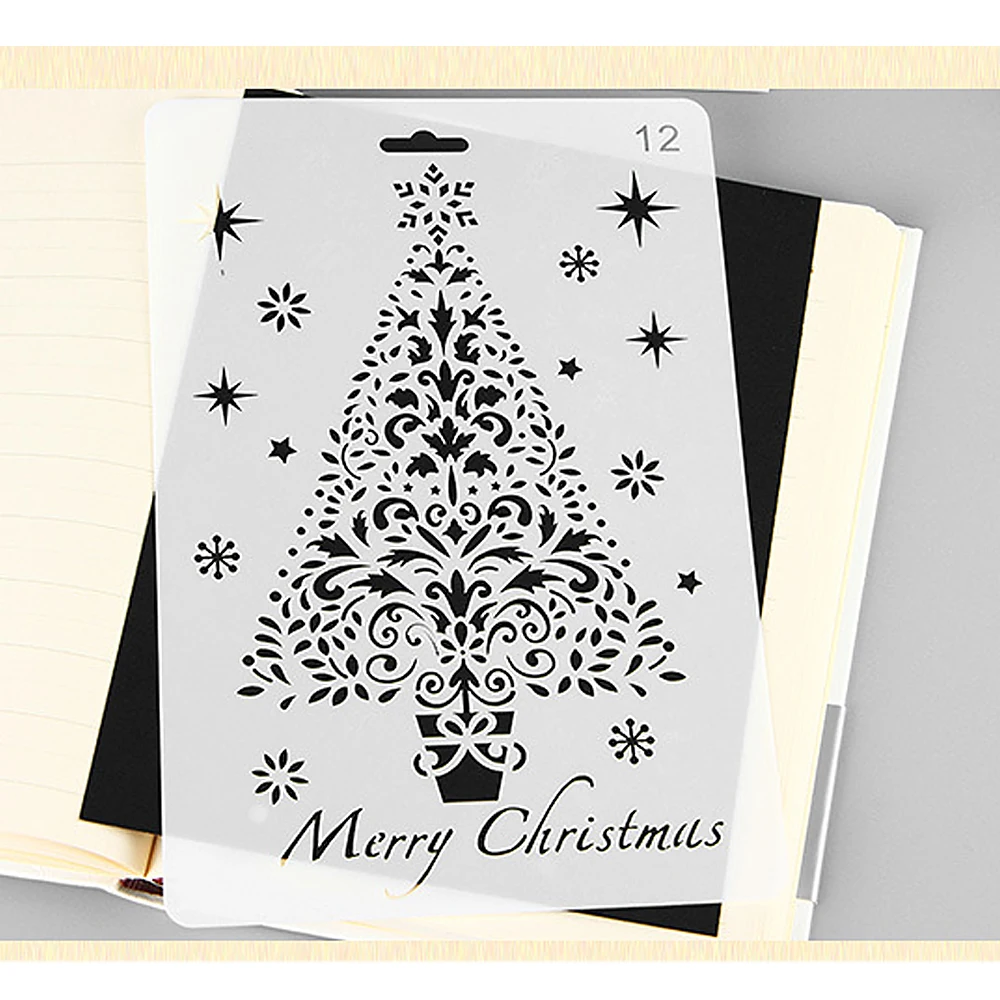 

6pcs/set Christmas Tree Leaves Elk Cutting Dies Stencil DIY Scrapbooking Xmas Gift Card Making Template