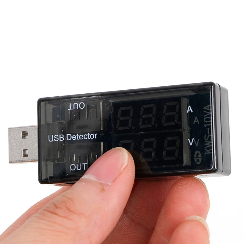 AIMOMETER USB Current Voltage Tester USB Voltmeter Ammeter Detector Double Row Shows