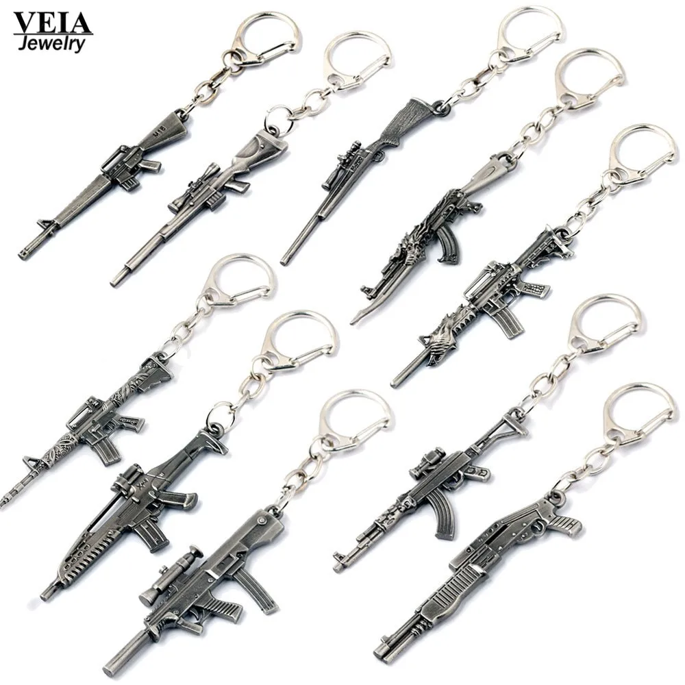 Veia Jewelry Csgo Ak47 M16 Gun Keychains Tritium Metal Csgo Keyring Key