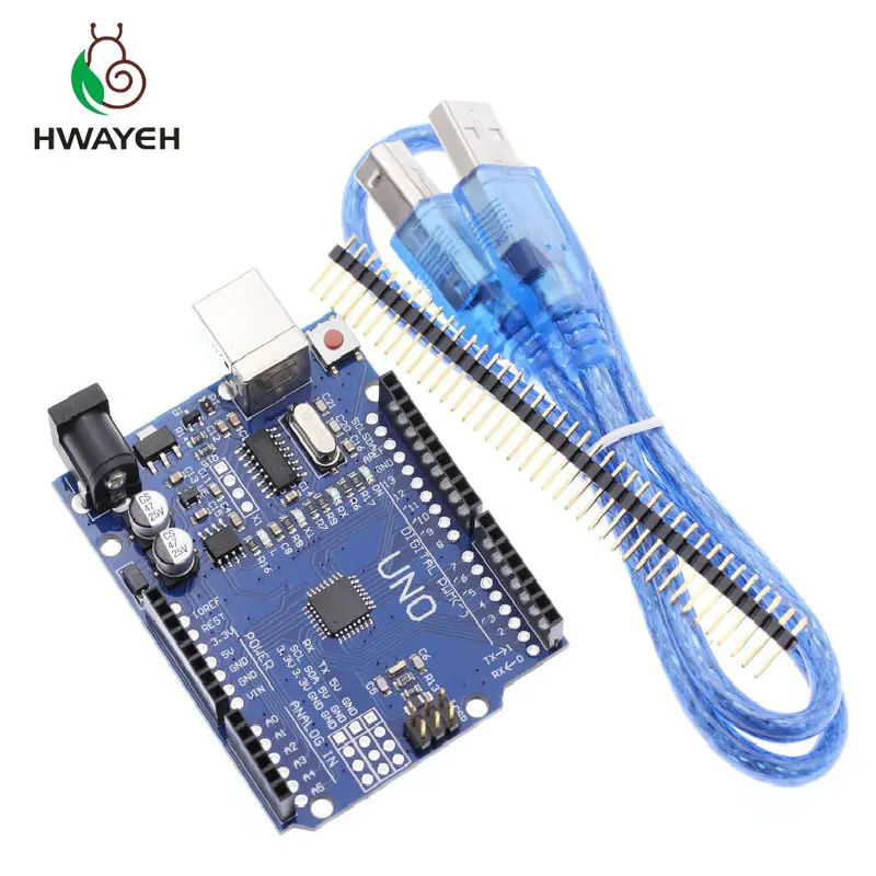 Высокое качество один набор UNO R3(CH340G) MEGA328P для Arduino UNO R3+ USB кабель ATMEGA328P-AU макетная плата