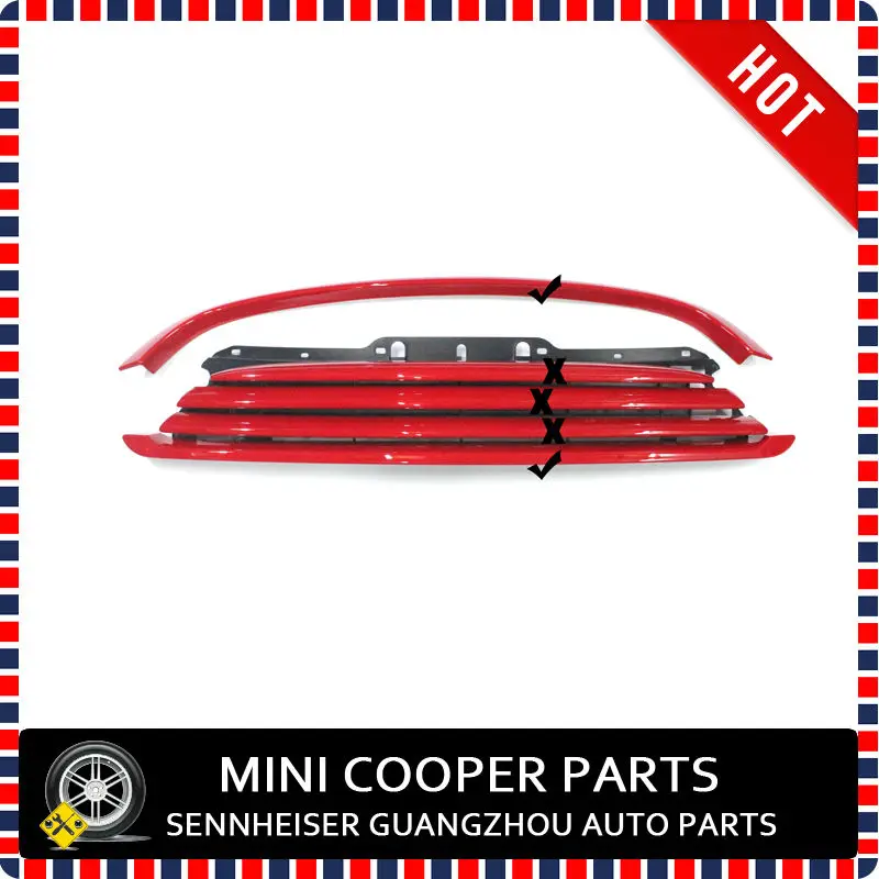 Mini Cooper R56 Red up and low Front Grill Part
