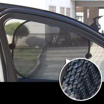 

Vehecle Car Window Sunshade Mesh Auto Sun Visor Curtain With Suction Cup Front Rear Side Curtain Car Styling Covers Sunshade