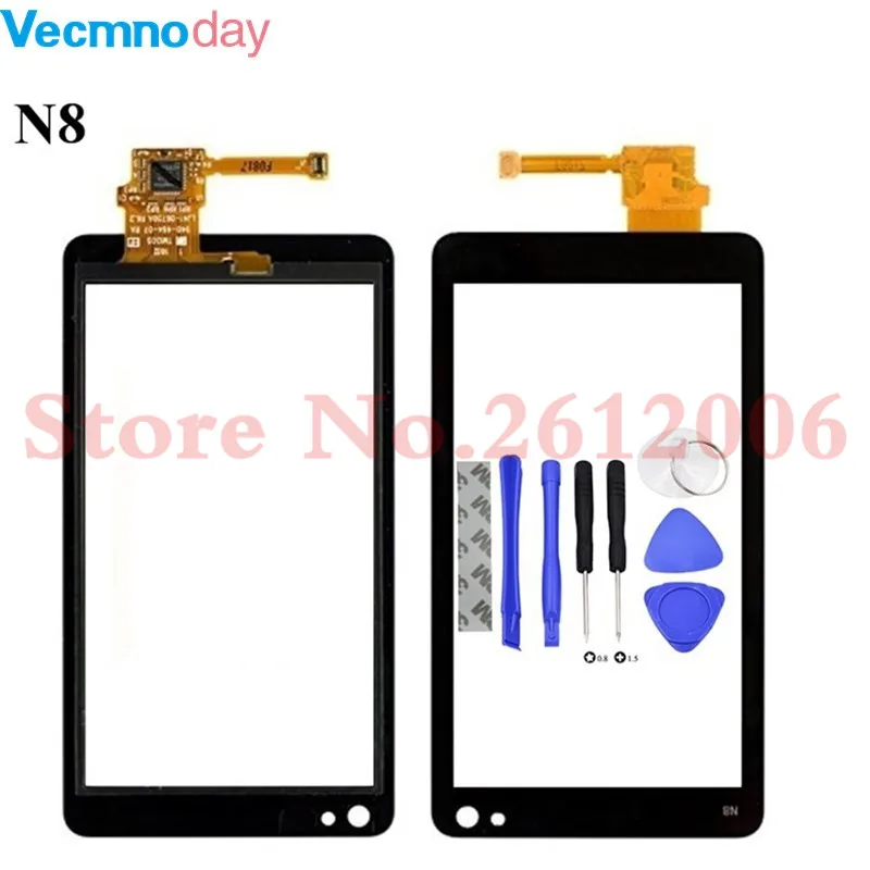 

Vecmnoday High Quality Touchscreen 3.5'' For Nokia N8 Touch Screen Digitizer Sensor Front Glass Lens panel + tools