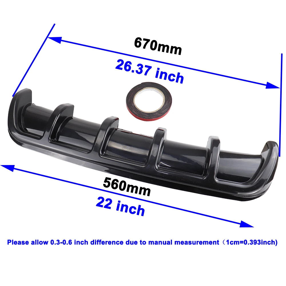 Модификация автомобиля универсальный спойлер шасси плавник Акулий плавник изгиб вставка заднего бампера Диффузор Высокое качество ABS Материал BANWINOTO
