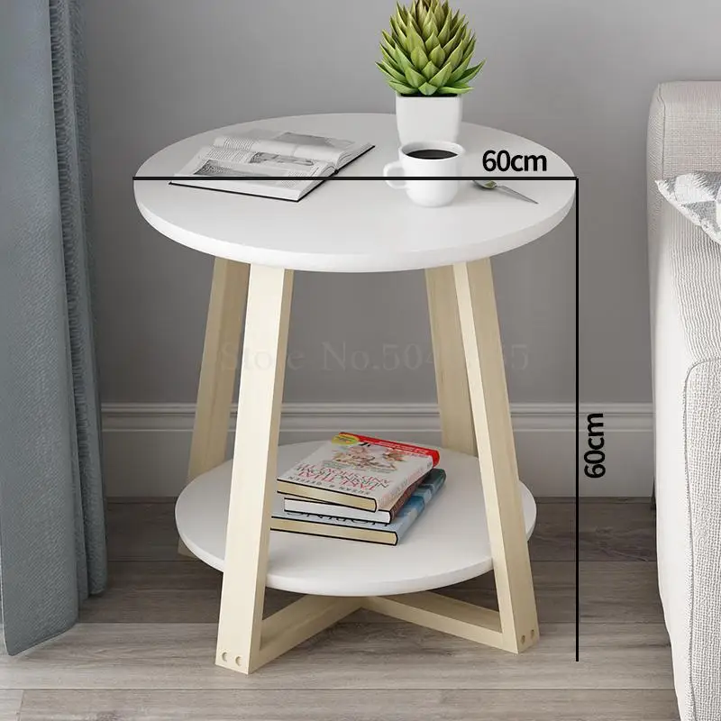 Журнальный столик в скандинавском стиле, простой современный столик для маленькой квартиры, гостиной, дивана, столик для дома, спальни, круглый стол, передвижная кофейня, столик - Цвет: 0.0. 19