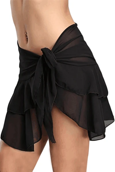 Black-Ruffled-Mesh-Mini-Skirt-LC42272-2-1