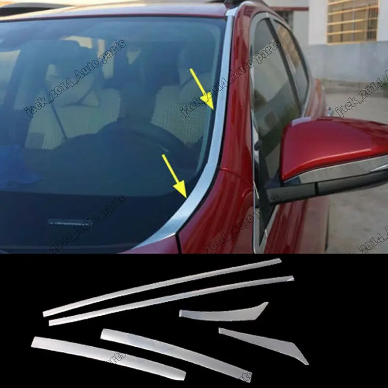 Silver Stainless Front Windshield Cover Molding Trim Fit for 2016 2017 2018 Toyota RAV4 | Автомобили и мотоциклы