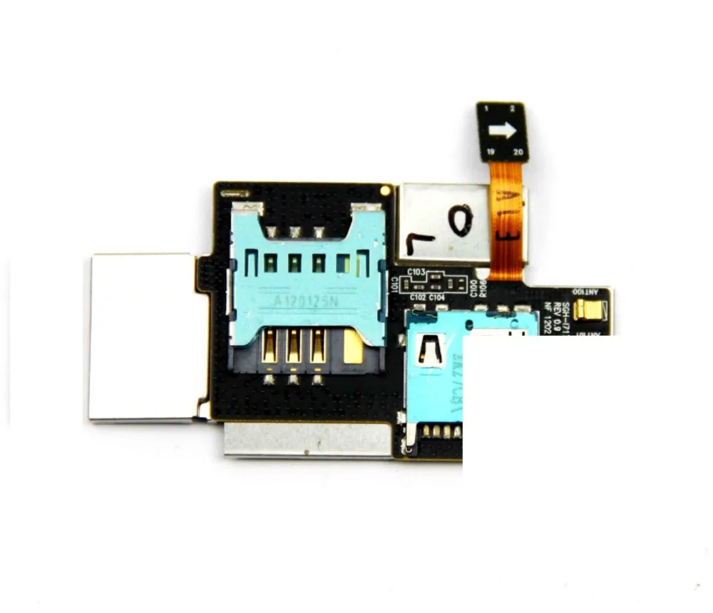 

For Samsung Galaxy Note AT&T SGH-I717 SIM And MicroSD Memory Card Holder Reader Connector Flex Cable