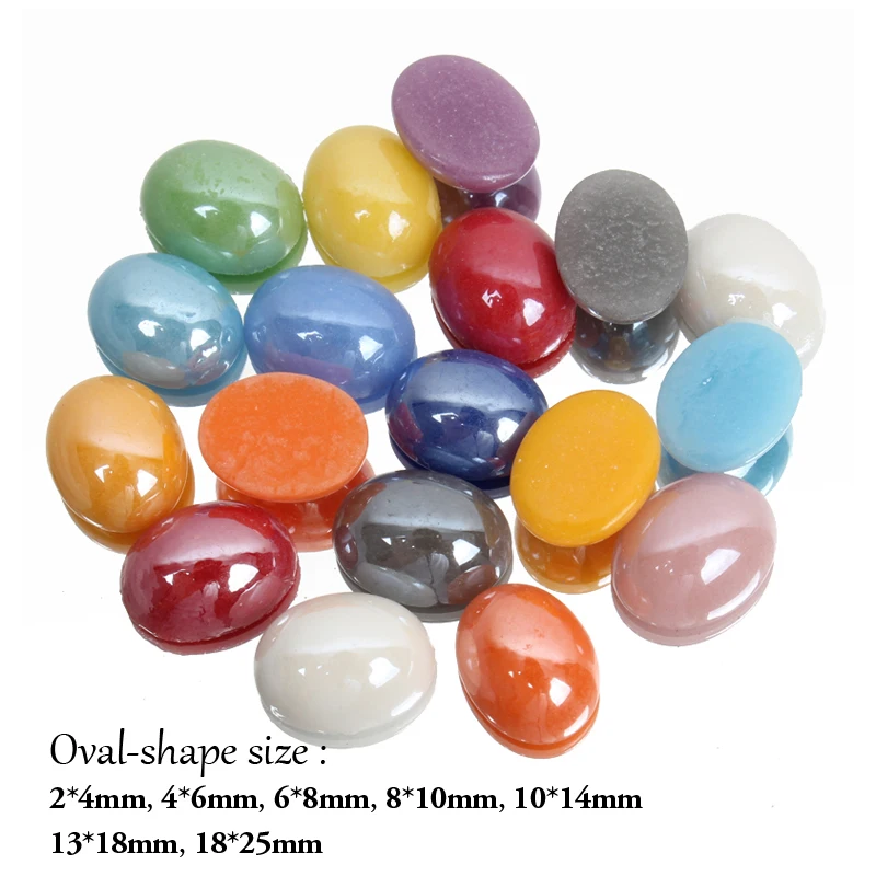 

Oval Pearl 4X6mm Mix color Ceramic Half Beads Multi- Sizes DIY Craft Flatback Pearls Stones and Crystals Jewelry Accessories
