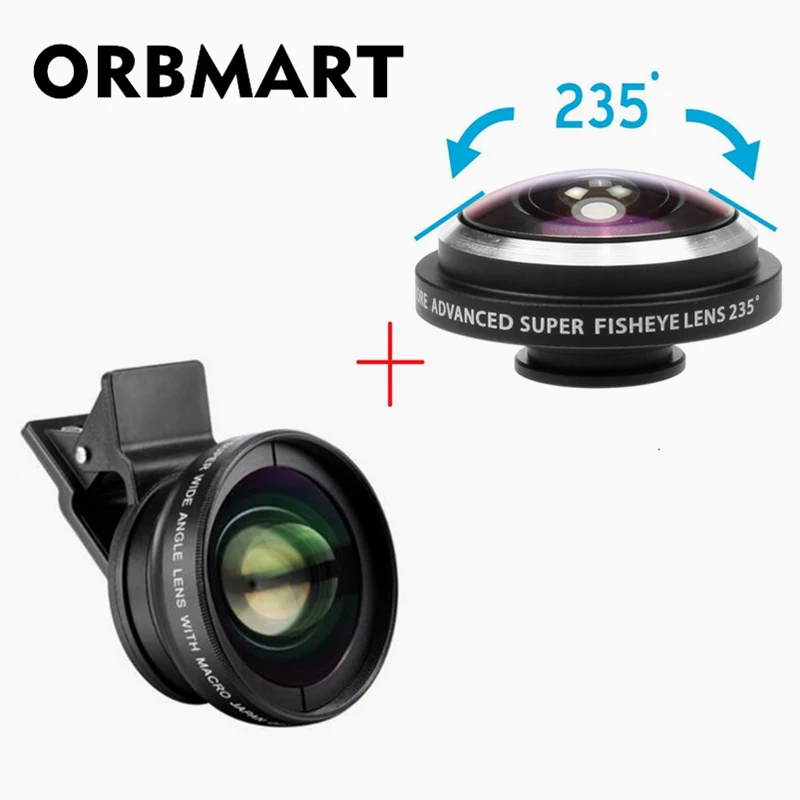 Orbmart كليب مضحك عدسة الكاميرا عدة 0.45x سوبر عدسة واسعة الزاوية + 12.5x سوبر عدسة ماكرو + 235 الأسماك عدسة العين الهاتف المحمول ينس Orbmart كليب مضحك عدسة الكاميرا عدة 0.45x سوبر عدسة واسعة الزاوية + 12.5x سوبر عدسة ماكرو + 235 الأسماك عدسة العين الهاتف المحمول ينس