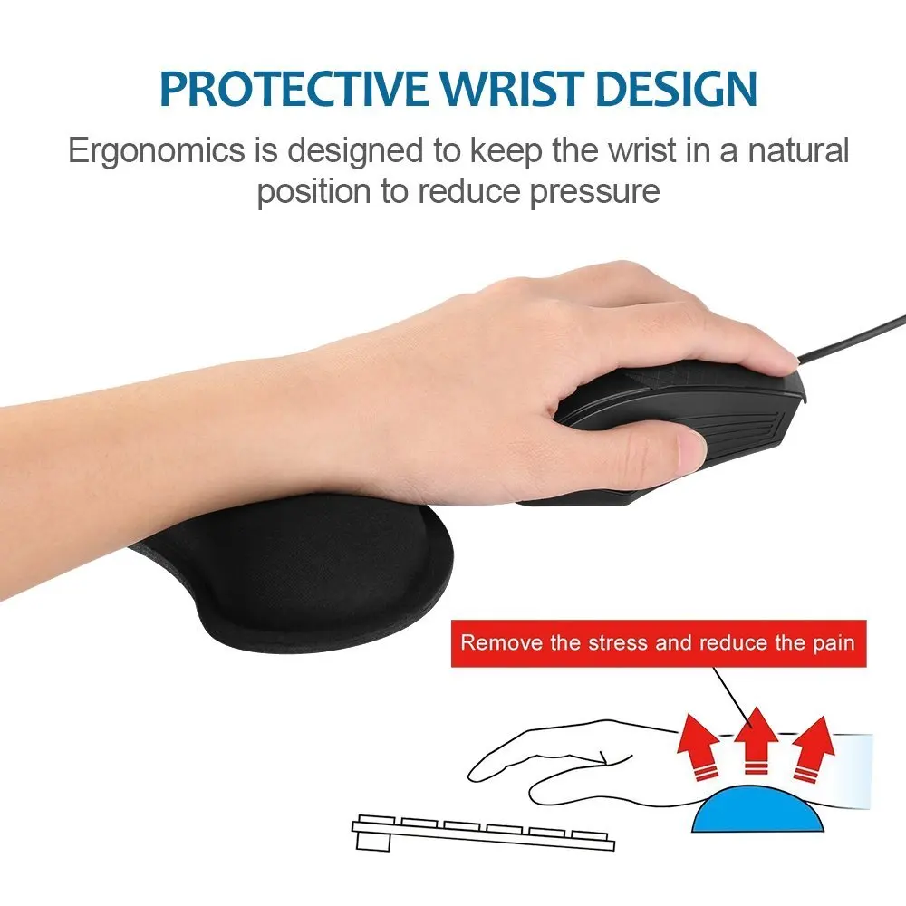 Wrist Rest Mouse Pad Non-Slip Base Superfine Fibre Memory Foam Wrist Rest Pad Ergonomic Mousepad for PC Laptop Office Gaming Wrist Rest Mouse Pad Non-Slip Base Superfine Fibre Memory Foam Wrist Rest Pad Ergonomic Mousepad for PC Laptop Office Gaming