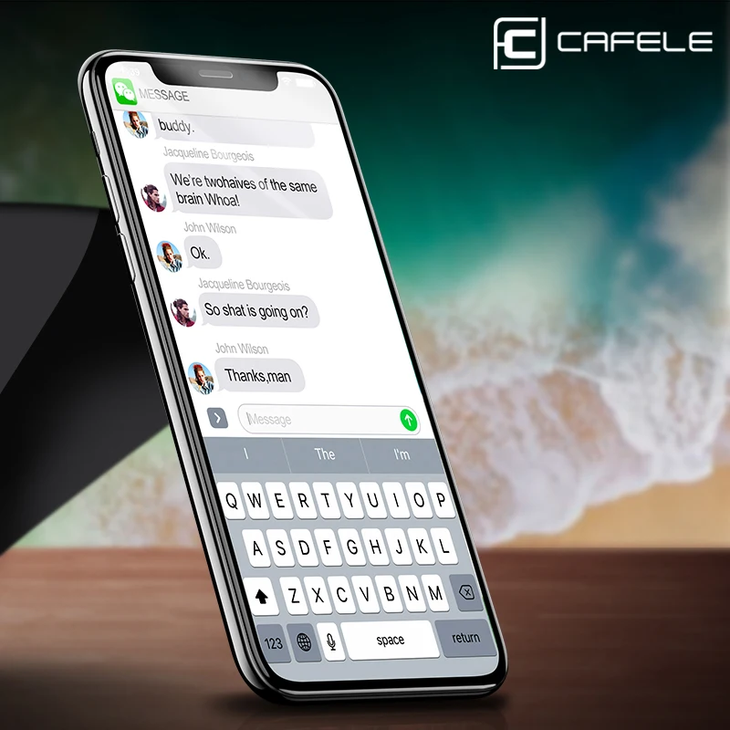  CAFELE Screen Protector Für iPhone XR XS Max Gehärtetem Glas 6D Gebogene Kante HD Sauber Volle Abde