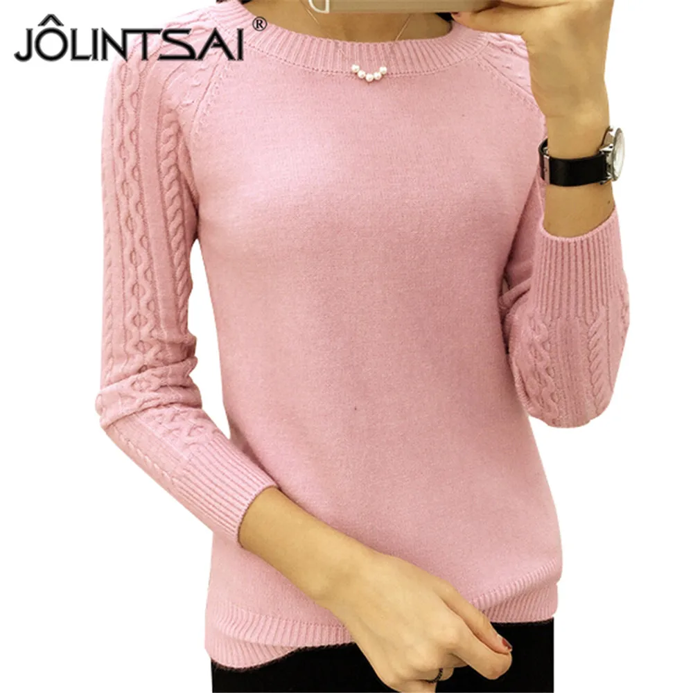 6 Colors Sweaters Women 2016 Hot Sale Winter O Neck Long Sleeve Pullovers Knitted Sweater Female
