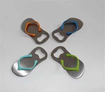 

free shipping 50pcs/lot alloy flip flop beer bottle opener in gift box wedding opener favors and gifts, event party supplies