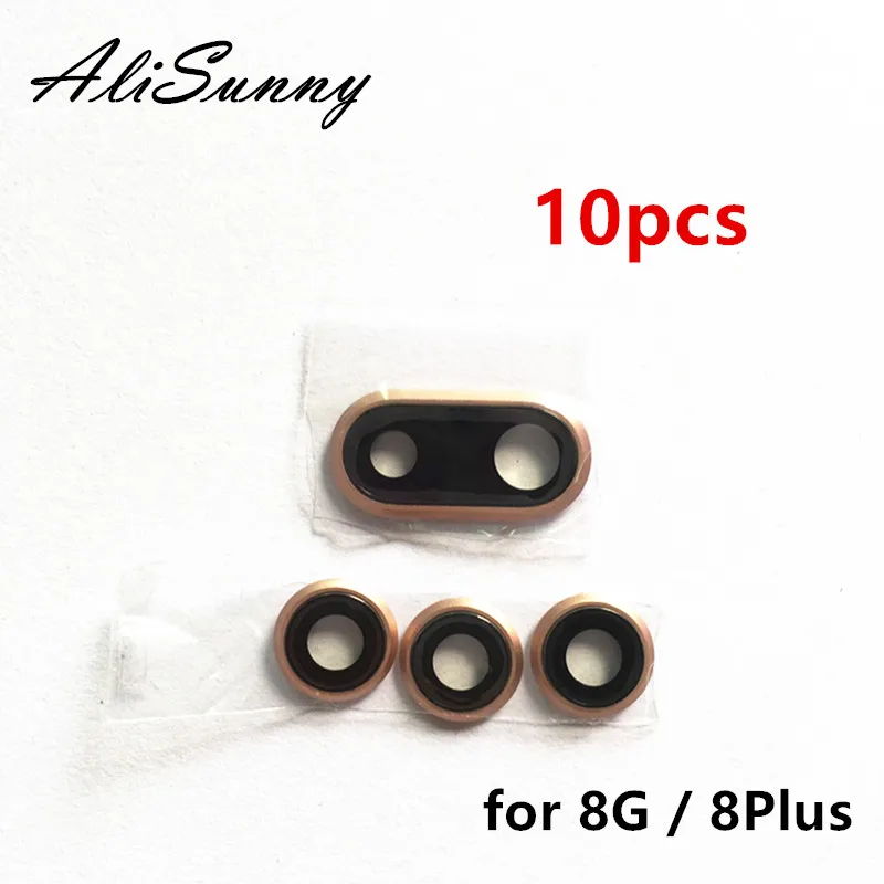 

AliSunny 10set Back Camera Glass Lens for iPhone 8 Plus X Rear Cam Cover Ringer Frame Cap Seal Bracket Replacement Parts