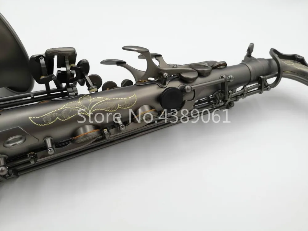 MARGEWATE MGL-322 Alto E Flat Saxophone Retro Matte Black Nickel Plated Eb Tune Sax With Case Mouthpiece