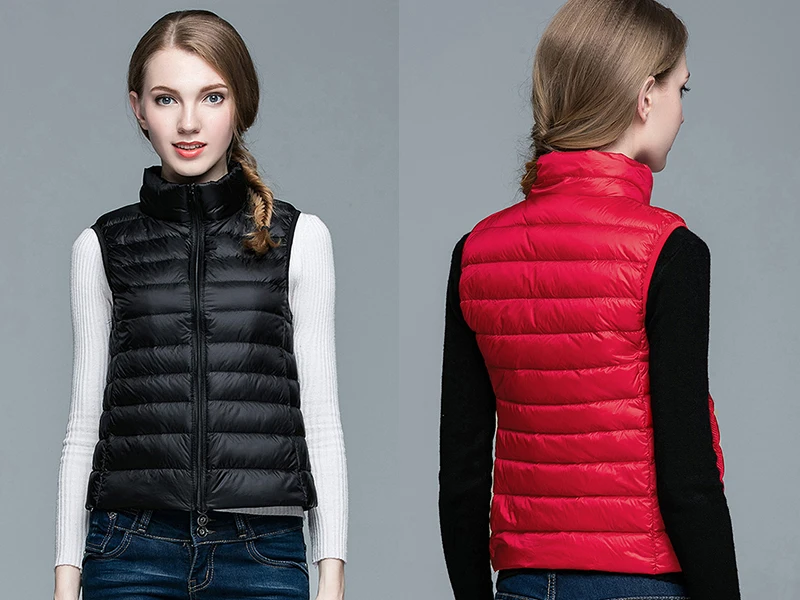 Kostlich New Arrival Autumn Vest Coat Women Ultra Light Sleeveless Jacket Waistcoat Warm Winter Vest Outwear Plus Size Clothing (66)
