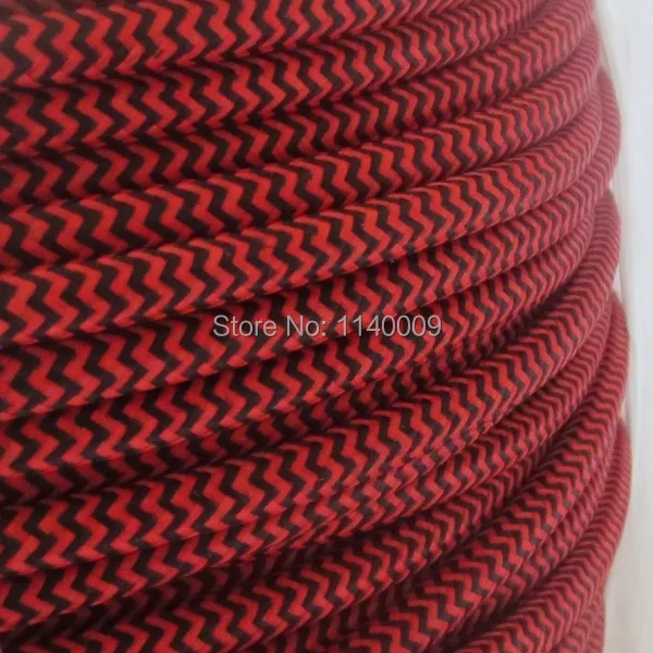 50meters colored braided electrical wire cotton textile wires vintage