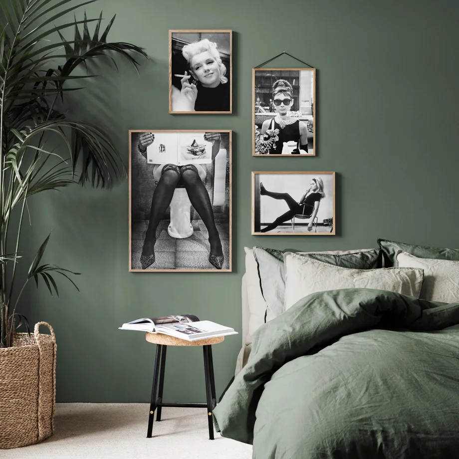Настенная живопись на холсте Одри Хепберн скандинавские плакаты и принты кинозвезда настенные картины для декора гостиной