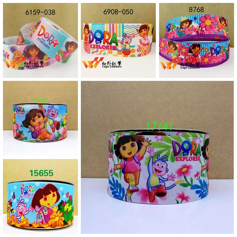 50 ярдов в Размер лента Dora напечатанная лента grosgrain 17142