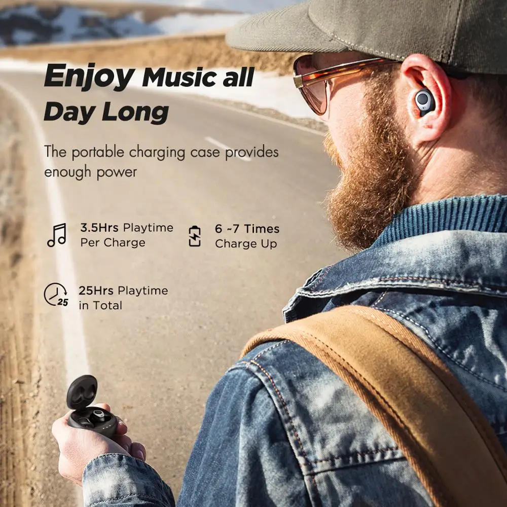 Mpow T3 TWS Bluetooth 5 0 беспроводные наушники 24H время воспроизведения гарнитура с