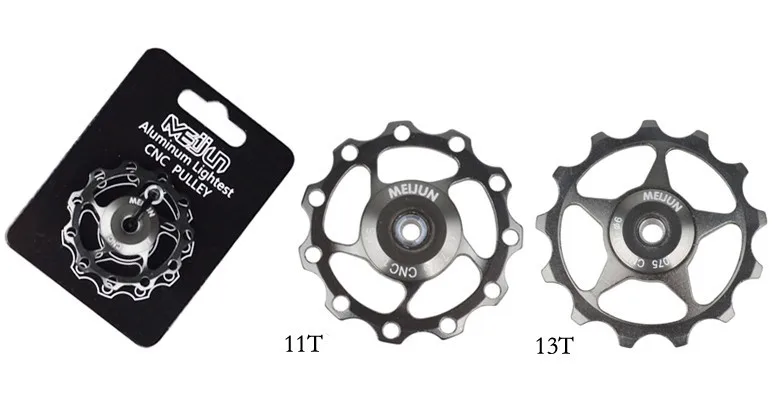 MEIJUN 2 шт. CNC горный велосипед алюминиевый горный велосипед дорожный велосипед указатель заднего поворота колеса направляющие колеса подшипники 11T13T гоночные части колеса