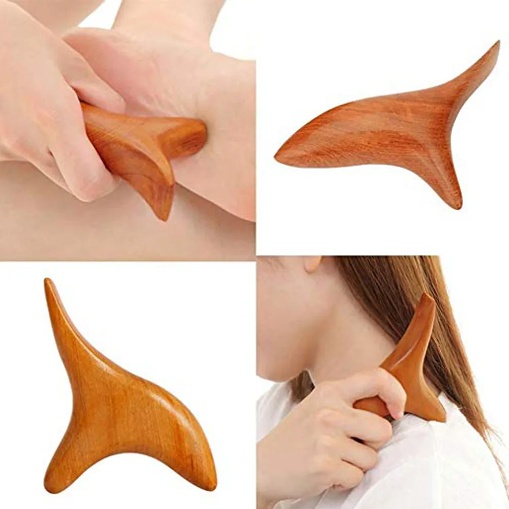 Triangle Fragrant Wood Massage Tools Gua Sha Pain Relief Muscle Stimulator Health Care Acupuncture Arm Foot Body Massager