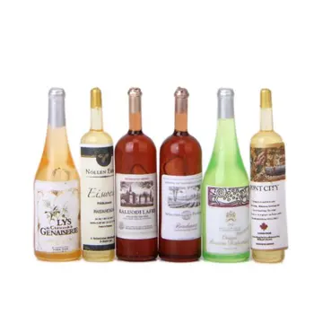 

6Pcs set Doll house wine bottle 1/12 handmade accessories