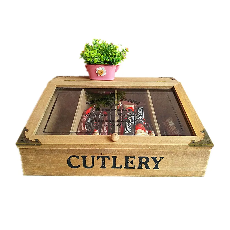 Деревянная коробка для хранения кофе, чая, бытовые инструменты для украшения листьев, карнизов, контейнер для хранения, органайзер для мелочей, коробка для чая