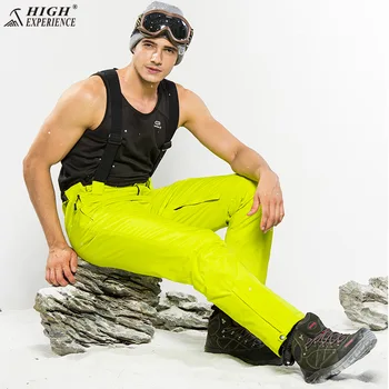 

High Experience Ski Pants Men Waterproof Snowboard Trousers Breathable Thermal Outdoor Winter Snow Male Mountain Skiing Trouser